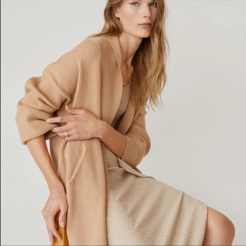 🔥TRADE/Mango camel ribbed cardigan🔥